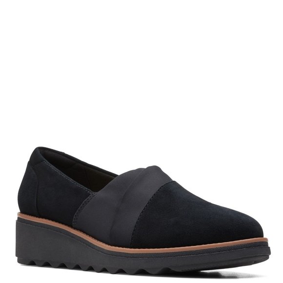 Clarks Shoes - Clarks Collection Sharon Pump Black Slip On Casual Comfort Loafer Size 11M NWB
